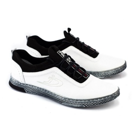 Polbut Scarpe casual da uomo in pelle K24 bianche bianca 1