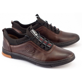 Polbut Scarpe casual da uomo in pelle K24 marrone 1