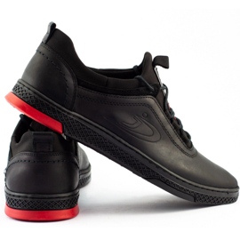 Polbut Scarpe da uomo casual nere in pelle K24 nero 2