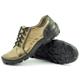 KOMODO Scarpe da trekking da uomo in pelle 904 multicolore verde 2