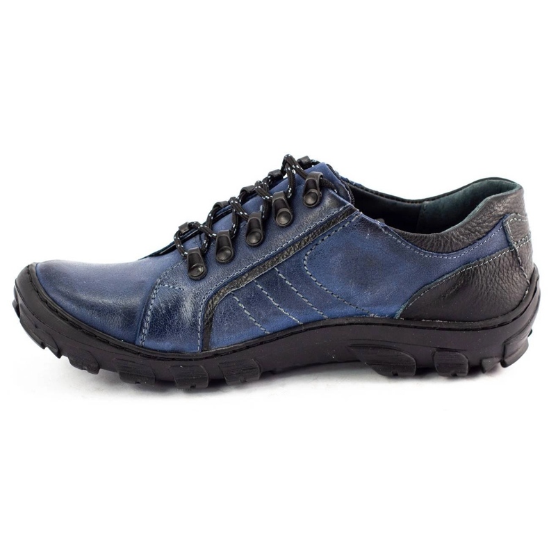 KOMODO Scarpe trekking uomo pelle 904 blu navy 1