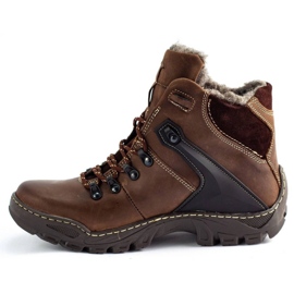 KENT Scarpe invernali da uomo Stivali da neve 119 marrone, trekking 1