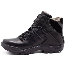 KENT Scarpe invernali da uomo Stivali da neve 119, trekking nero 1