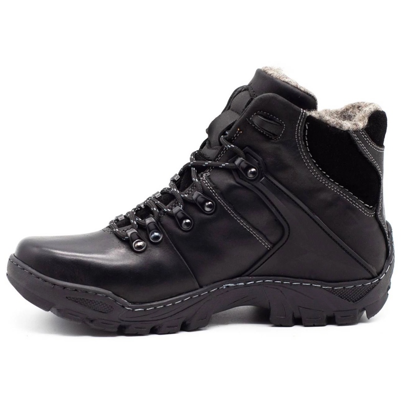 KENT Scarpe invernali da uomo Stivali da neve 119, trekking nero 1