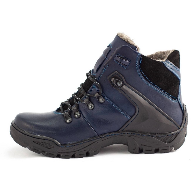KENT Scarpe invernali da uomo Stivali da neve 119, trekking, blu navy 1