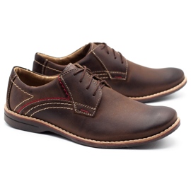 Scarpe da uomo in pelle Olivier 242 marrone 2