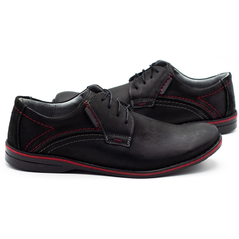 Scarpe da uomo in pelle Olivier 242 nere nero 2