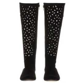 Olivier Stivali neri traforati da donna nero 2