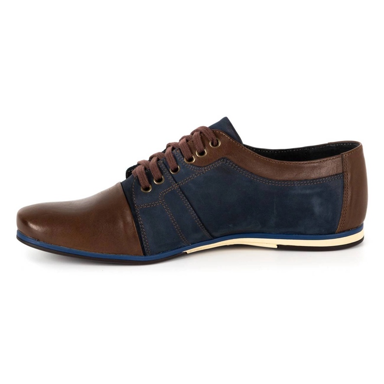 Scarpe eleganti da uomo per jeans 730 marrone 1