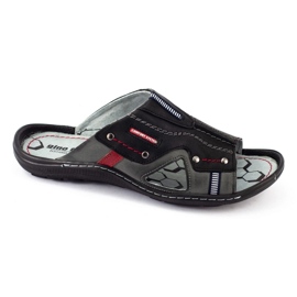 Pantofole nere 334GT da uomo nero 1