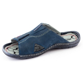 Pantofole da uomo 334GT blu navy 2