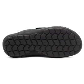 Pantofole da uomo in pelle 048 Nero 1