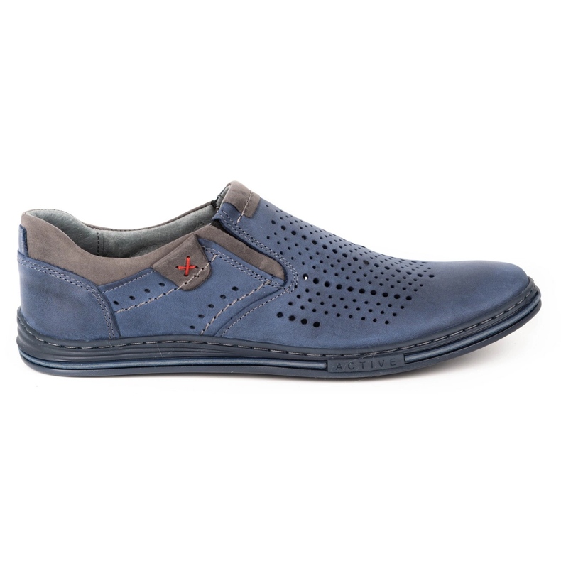 Polbut Scarpe brogue da uomo 401 Summer Navy Blue blu navy 1