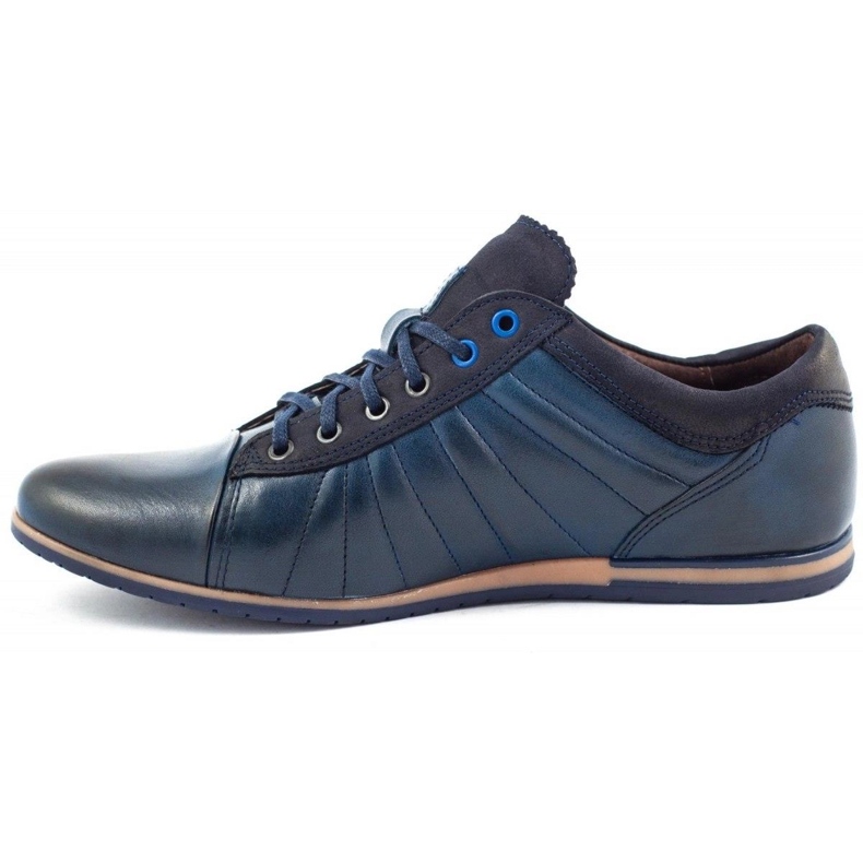 Lemar Scarpe da uomo in pelle 1615 blu navy 1