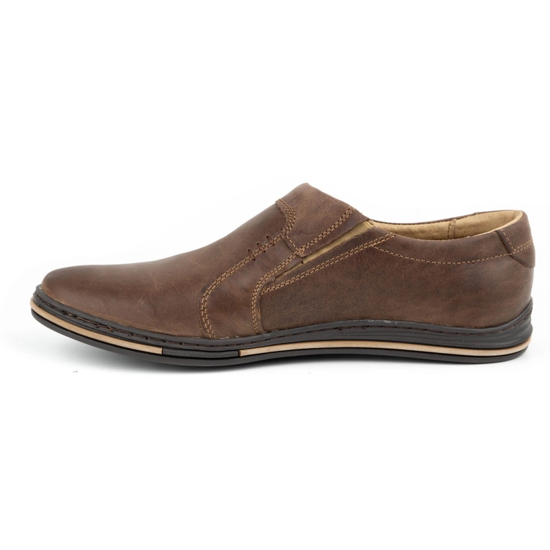 Polbut Scarpe da uomo in pelle 334 marrone 1