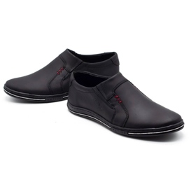 Polbut Scarpe da uomo in pelle 334 nere nero 1