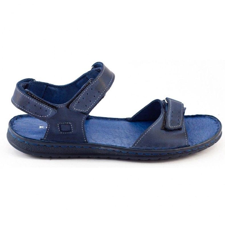KOMODO Sandali da uomo in pelle 881K blu navy 2
