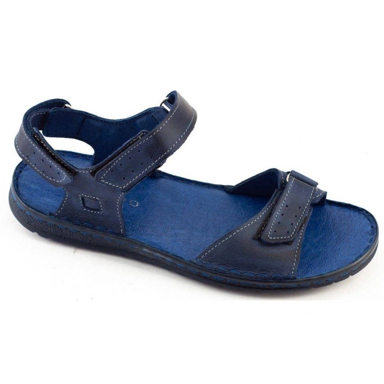 KOMODO Sandali da uomo in pelle 881K blu navy 1
