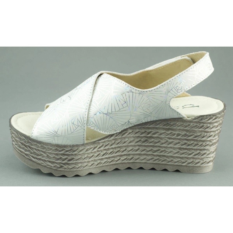 Dolce Pietro Sandali con zeppa 1031 bianco e argento multicolore 1