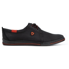 Polbut Scarpe da uomo in pelle 343 perforazione nere nero 1