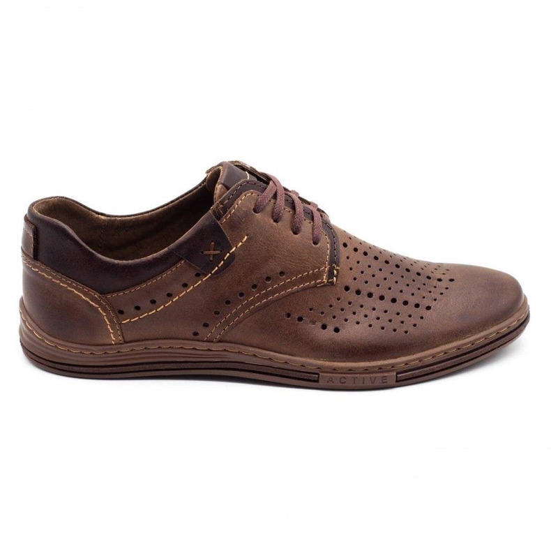 Polbut Scarpe uomo in pelle 402 marrone estivo 1