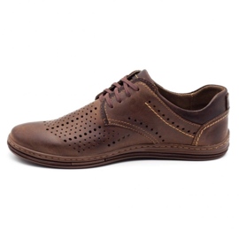Polbut Scarpe uomo in pelle 402 marrone estivo 2