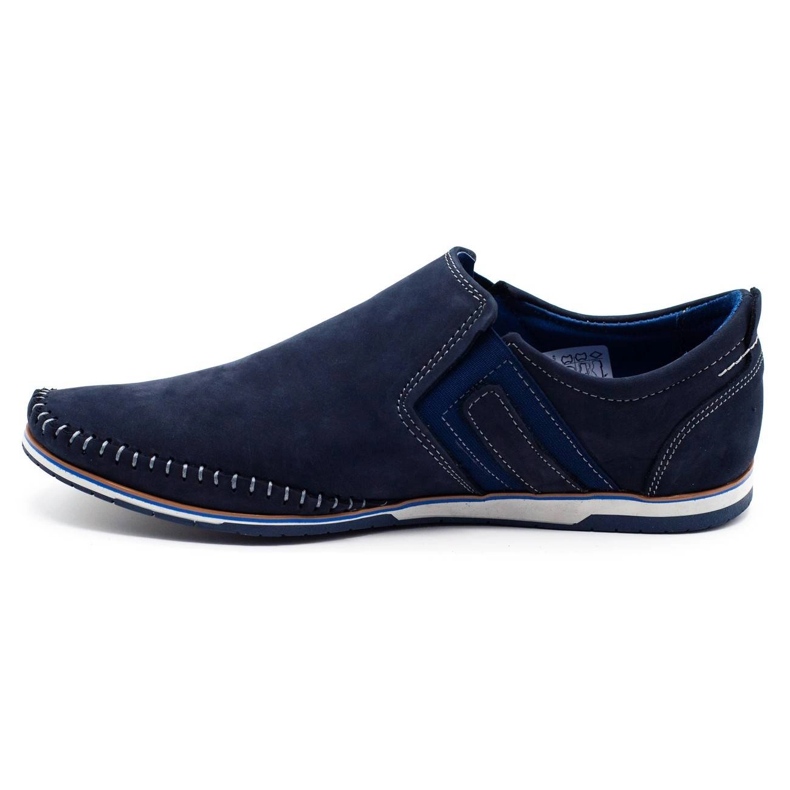 KOMODO Scarpe da uomo in pelle 711 blu navy 1