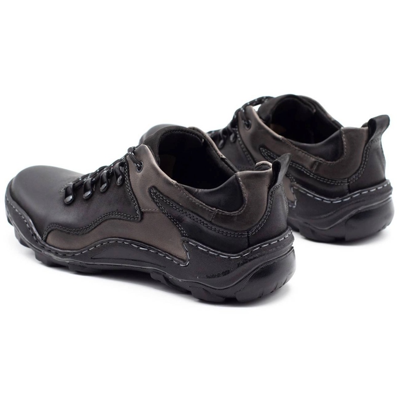 KENT Scarpe da uomo in pelle Trapery 207 nere nero 1