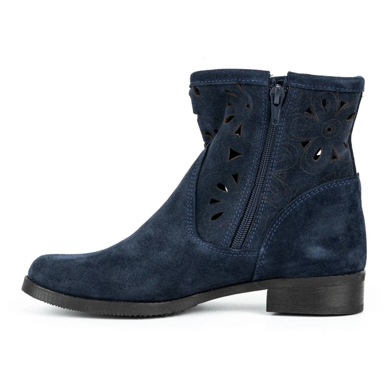 Olivier Comodi stivali traforati Alice blu navy 1