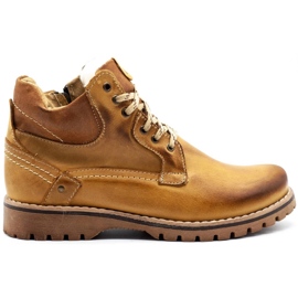 KOMODO Scarpe da uomo isolanti da neve 885 cammello marrone 1