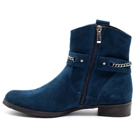 Olivier Stivali isolanti da donna con catena Luna blu navy 1