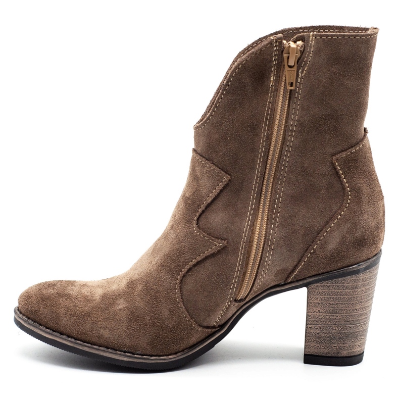 Olivier Stivali Lucy beige con tacco alto 1