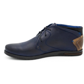 Polbut Scarpe da uomo in pelle C37SW blu navy 1