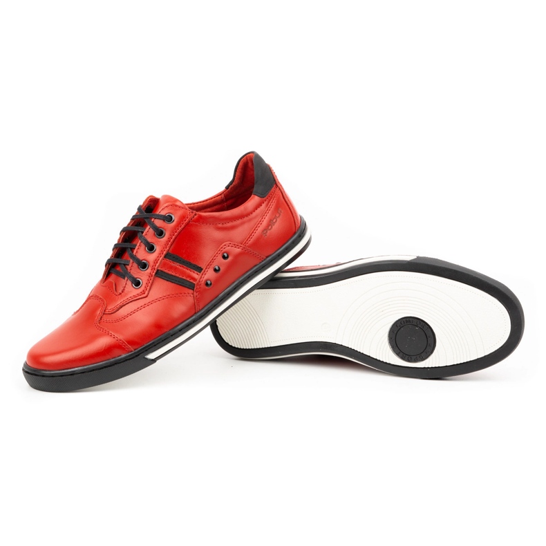 Polbut Scarpe casual da uomo 1801L rosse con nero rosso 1