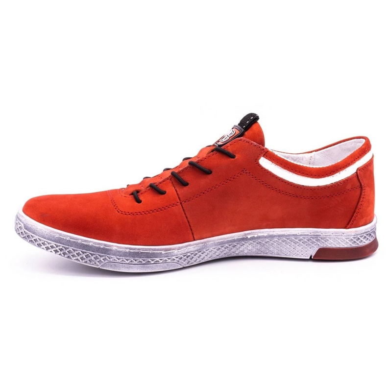 Polbut Scarpe casual da uomo in pelle K23 nabuk rosso 1
