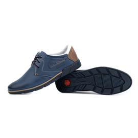 Polbut Scarpe da uomo 2103 blu navy con bianco multicolore 2