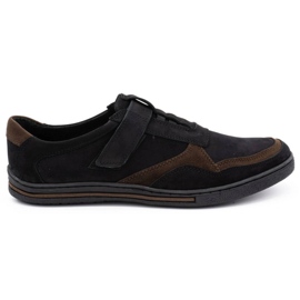 Polbut Scarpe casual da uomo in pelle 2102 nere nero 2