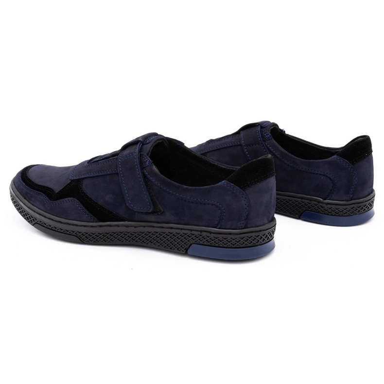 Polbut Scarpe casual da uomo in pelle 2102 blu navy 1