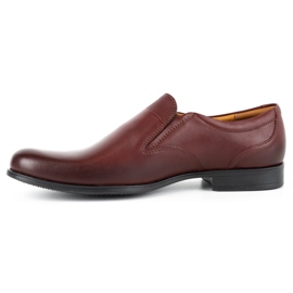 Kampol Slip-on da uomo formali 343/17 bordeaux rosso 1