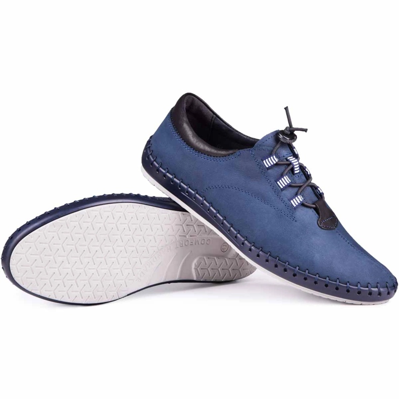 Kampol Scarpe casual da uomo 337/53 blu navy 1