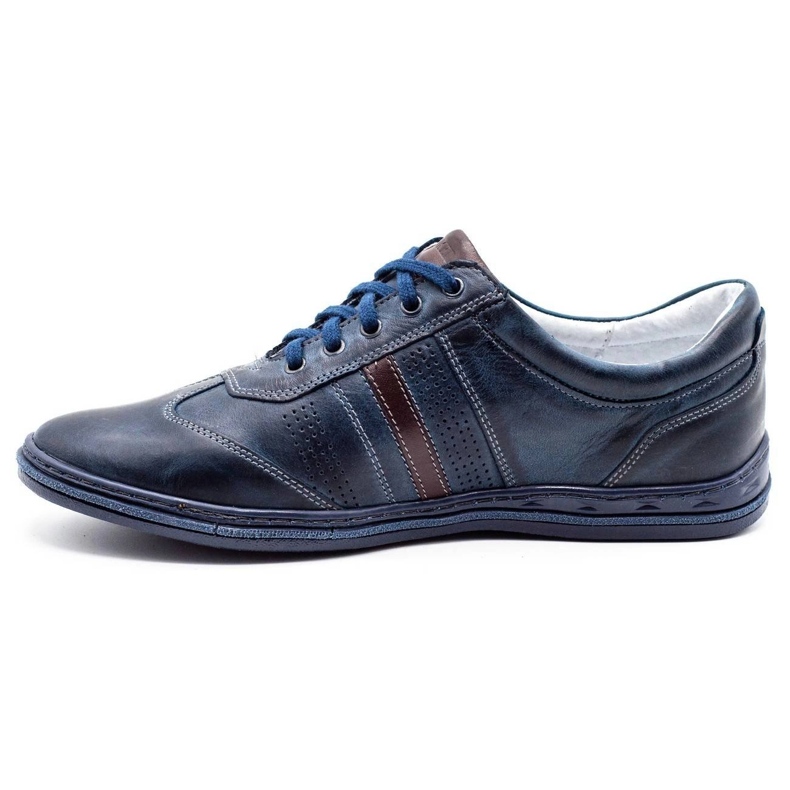 Joker Scarpe da uomo in pelle 521 blu navy 1
