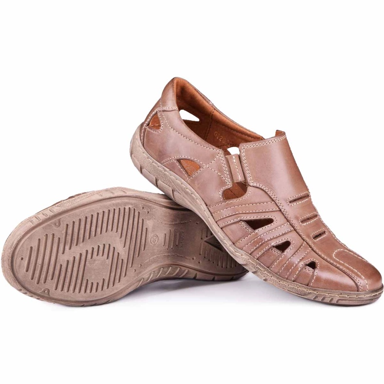 Kampol Scarpe traforate da uomo per l'estate 16/13 marroni marrone 1