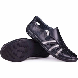Kampol Scarpe traforate da uomo per l'estate 16/10 nere nero 1