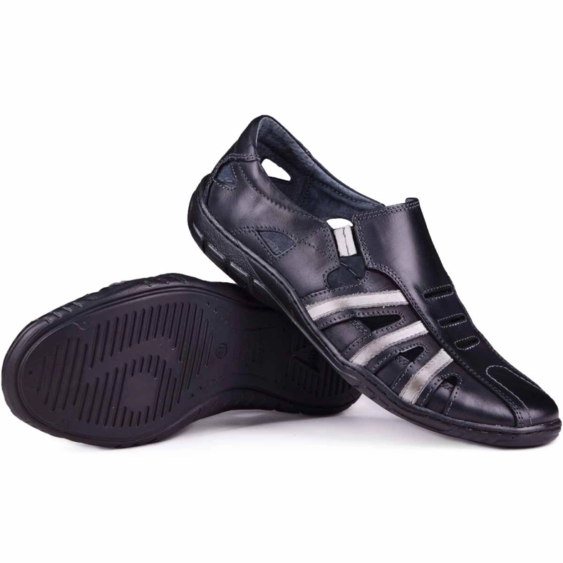 Kampol Scarpe traforate da uomo per l'estate 16/10 nere nero 1