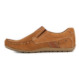 Kampol Mocassini uomo traforati per l'estate 53 / BR / P brown marrone 1