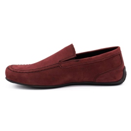 Polbut Mocassini uomo in pelle 2105 bordeaux rosso 1