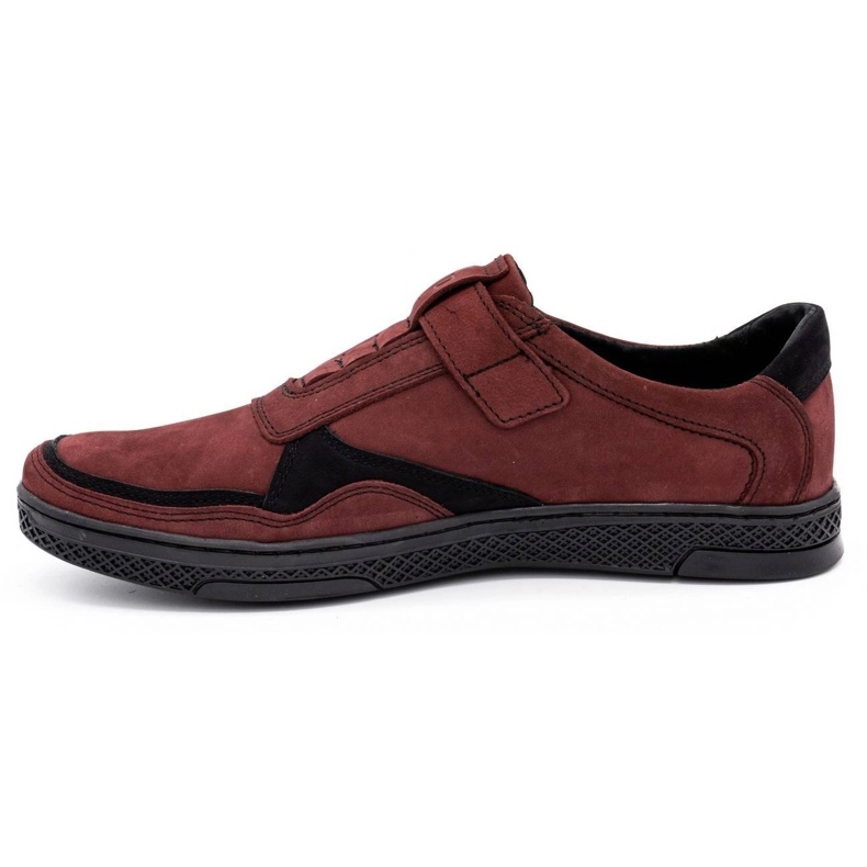 Polbut Scarpe casual da uomo in pelle 2102 bordeaux rosso 1