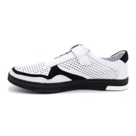 Polbut Scarpe casual da uomo in pelle 2102L bianche bianca 1