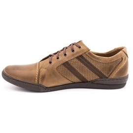 Polbut Scarpe casual da uomo R3 Perforation Brown marrone 1