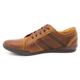 Polbut Scarpe casual da uomo R3 Perforation Camel marrone 1